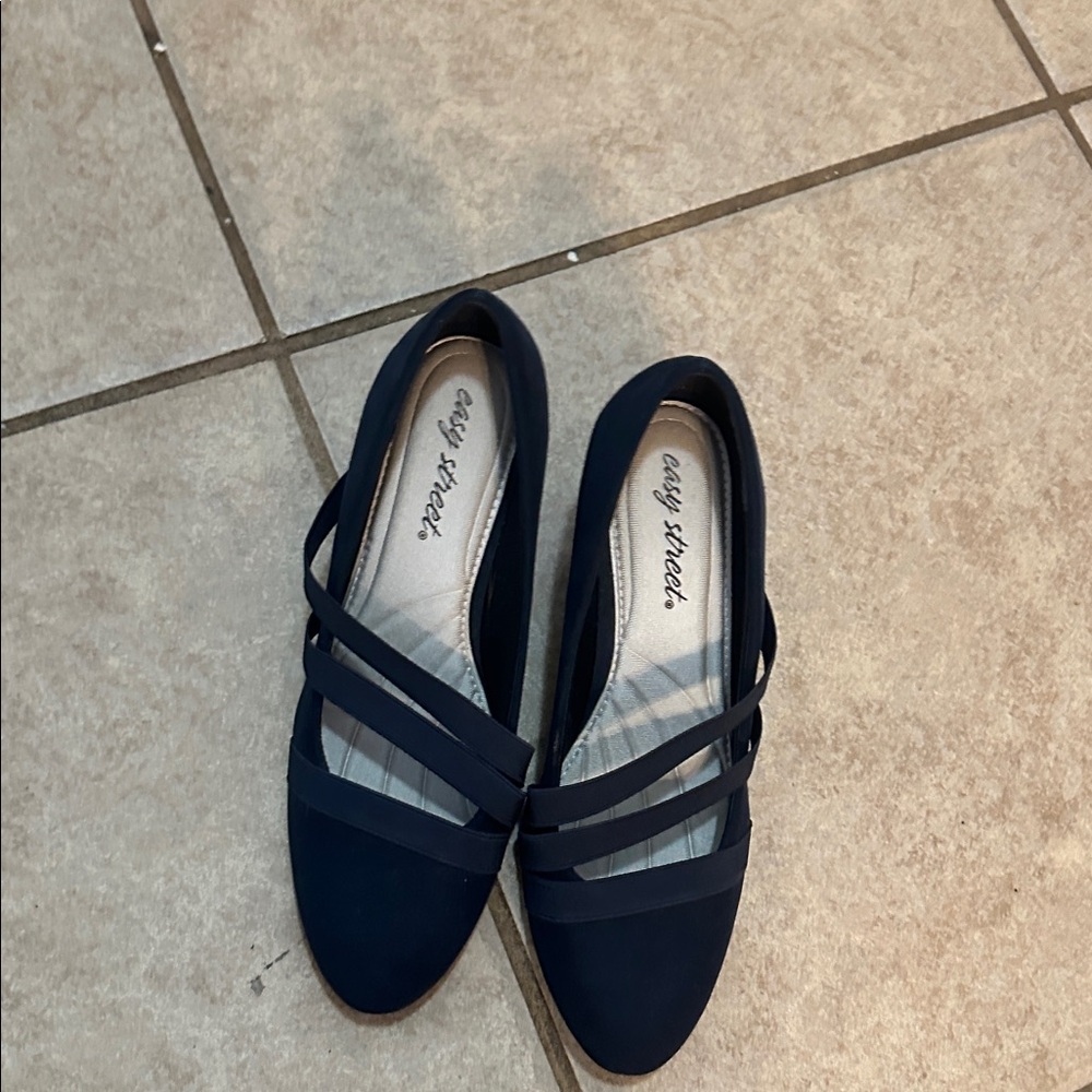 Easy Navy Strappy Heels Street
